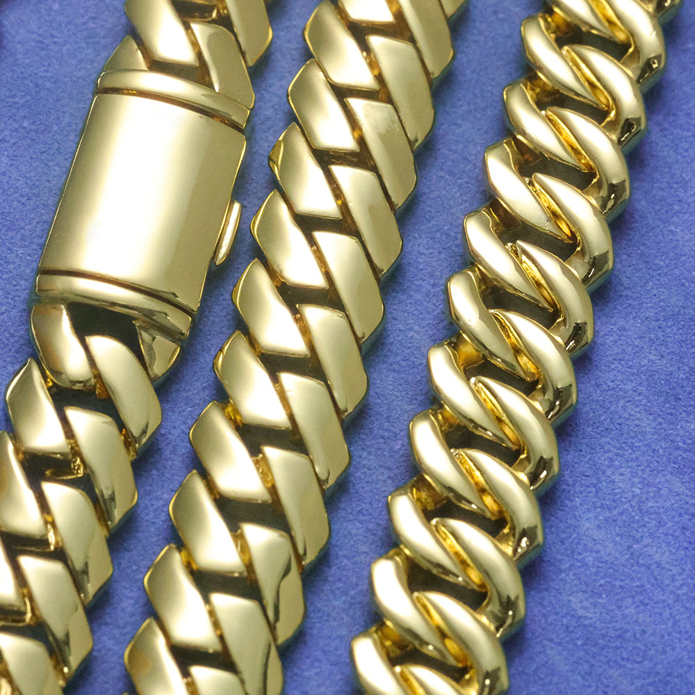 Cuban Link Chain 12Mm - سلاسل موناكو عالية اللمعان من ESKEEM،