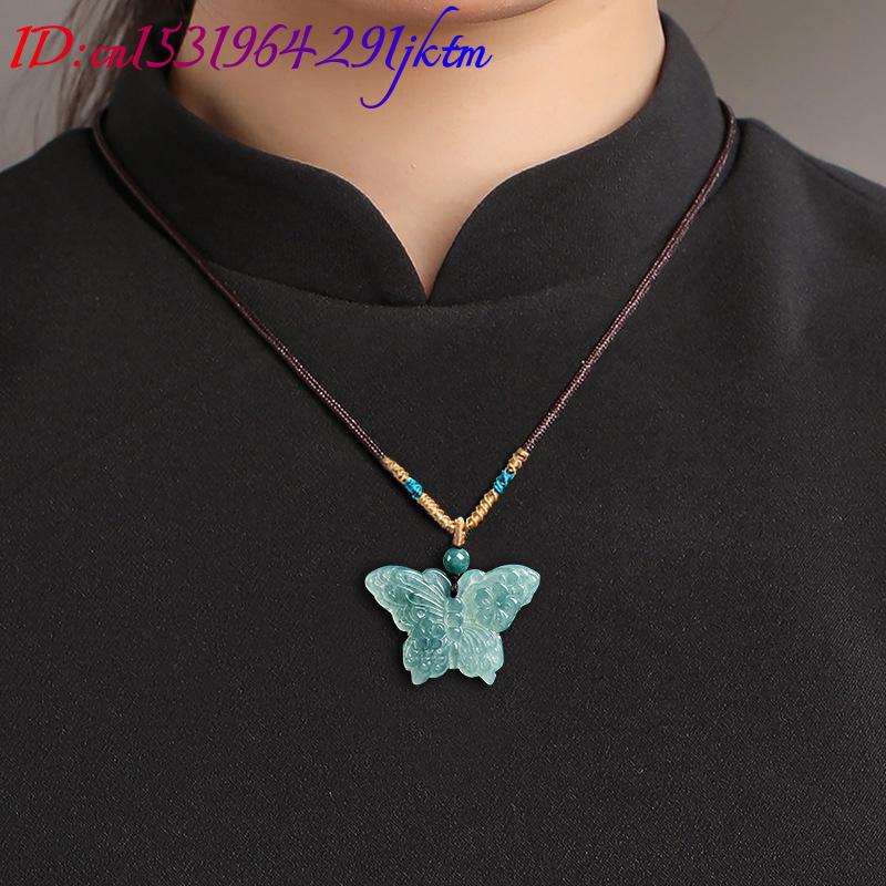 قلادة فراشة من اليشم البورمي ا - مراجعة Necklaces وسعره