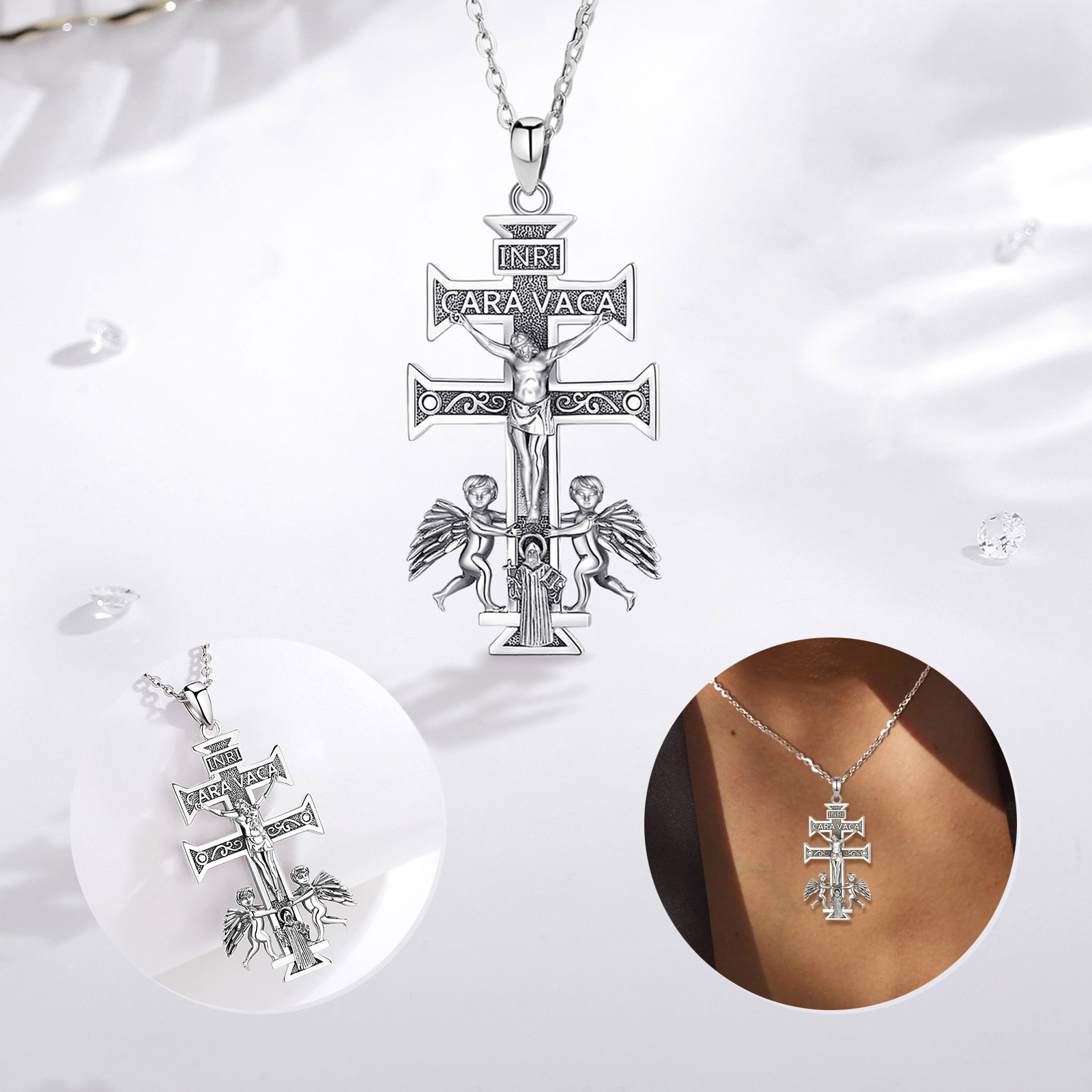قلادة صليب من الفضة الإسترليني - مراجعة 925 Sterling Silver Chain Necklace Men وسعره