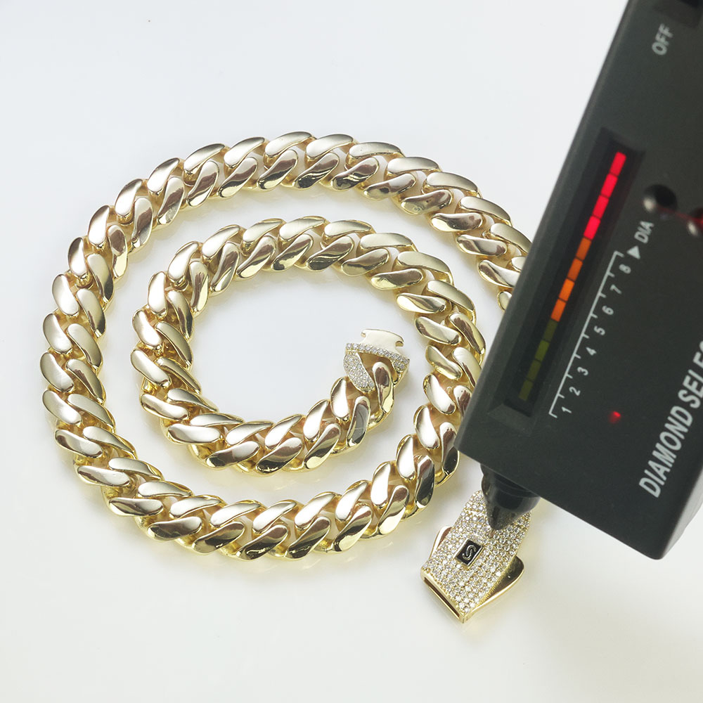 ESKEEM جديد 925 الفضة موناكو س - مراجعة Cuban Link Chain 12Mm وسعره