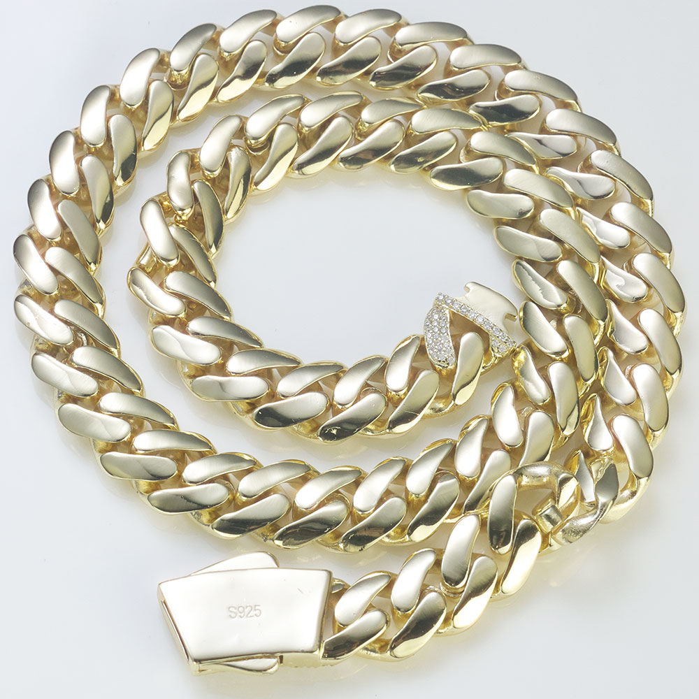 ESKEEM جديد 925 الفضة موناكو س - مراجعة Cuban Link Chain 12Mm وسعره