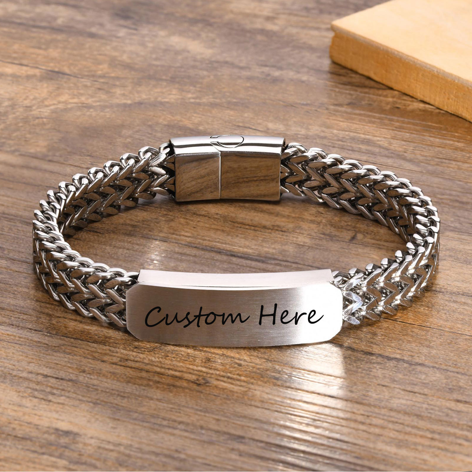 الحرة تخصيص ID أساور للرجال ،  - مراجعة Cuban Link Chain 12Mm وسعره