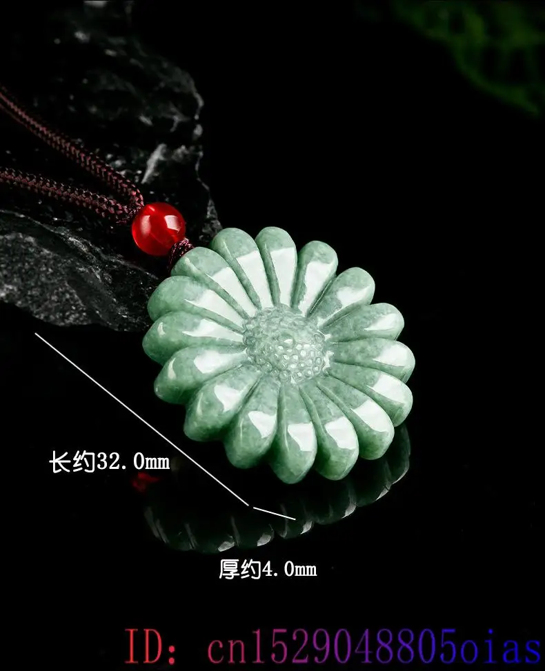 الأخضر الجاديت عباد الشمس قلاد - مراجعة Necklaces وسعره