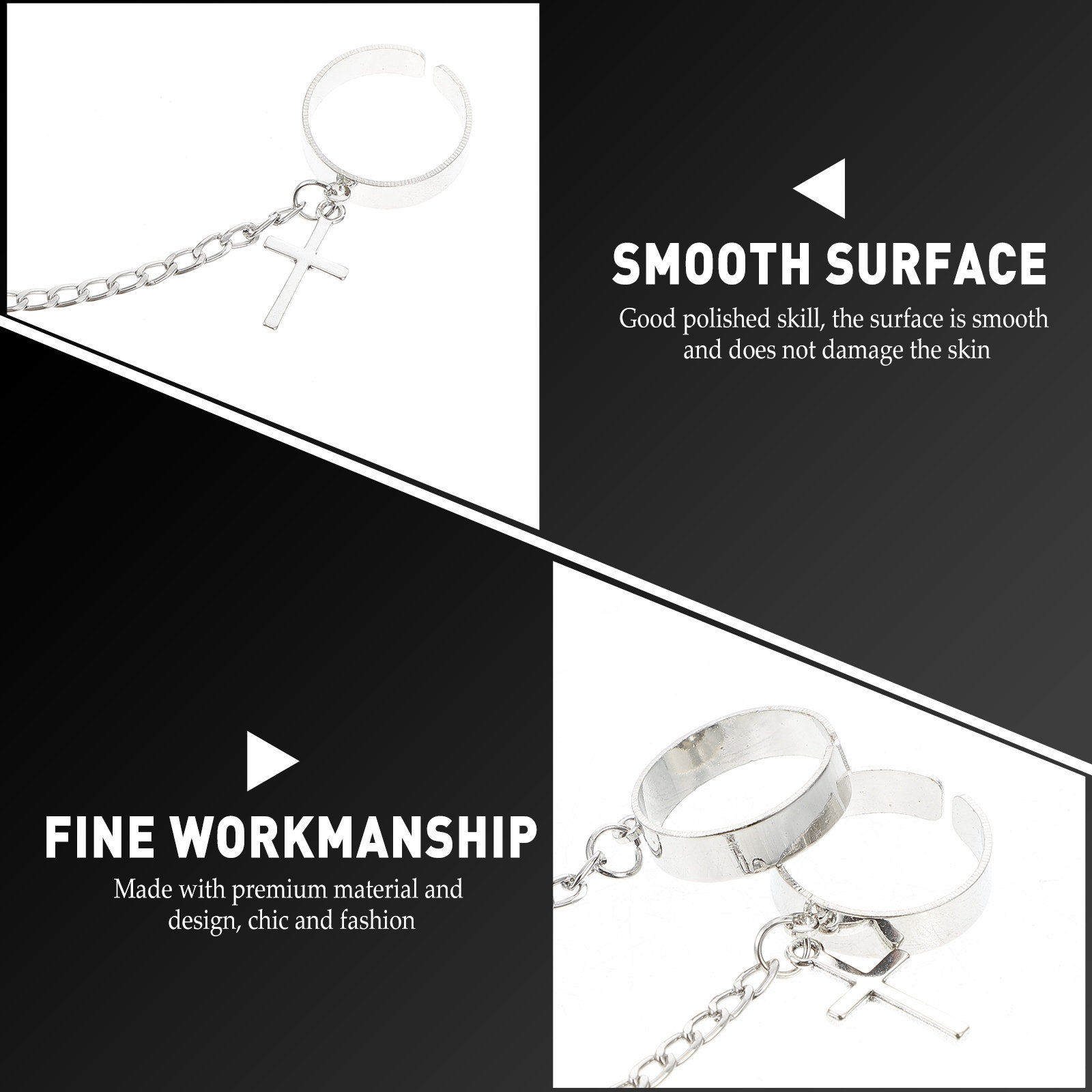 مجموعة خواتم أصابع بتصميم صليب - مراجعة Vintage Punk Knuckle Rings Set وسعره