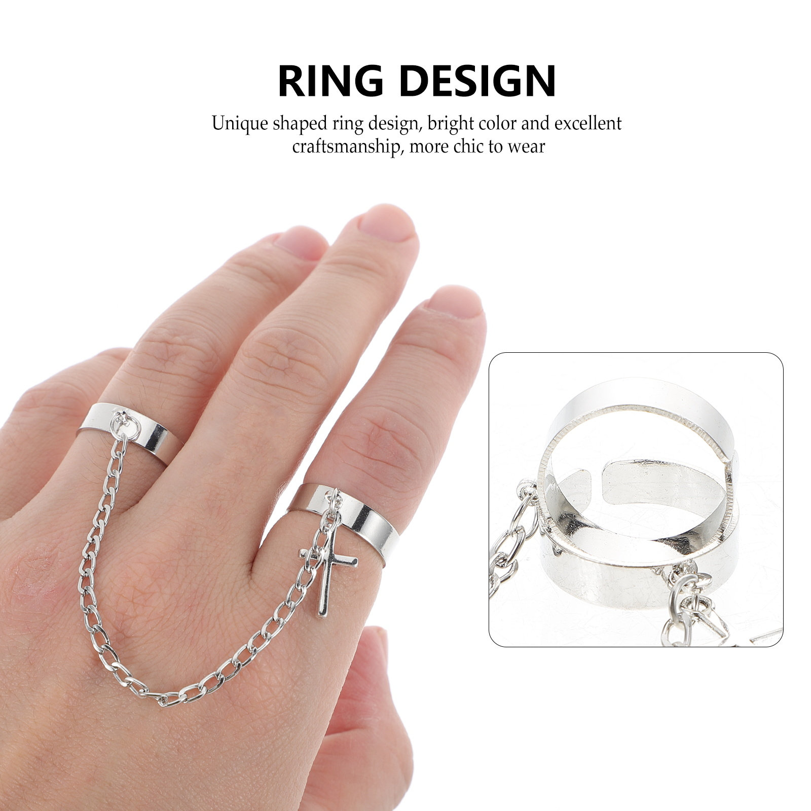 مجموعة خواتم أصابع بتصميم صليب - مراجعة Vintage Punk Knuckle Rings Set وسعره