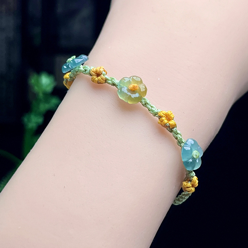 ميانمار الجاديت زهرة سوار مصمم - مراجعة Bracelets وسعره