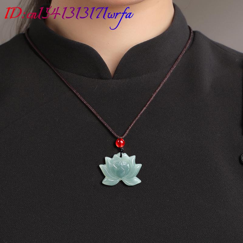 ميانمار الجاديت لوتس قلادة قلا - مراجعة Necklaces وسعره