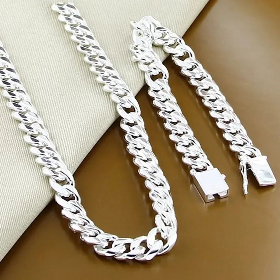 925 فضة 10 مللي متر الصلبة الث - مراجعة 925 Sterling Silver Chain Necklace Men وسعره
