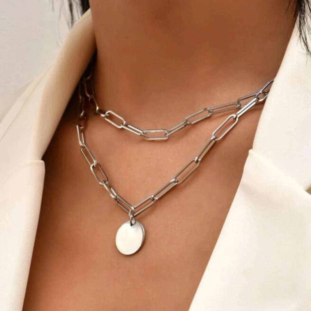 SUMENG 2024 موضة جديدة خمر حلي - مراجعة Layered Pendant Necklace Aesthetic وسعره