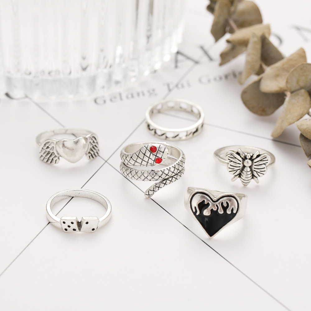 مجموعة من 6 قطع من خواتم الأصا - مراجعة Vintage Punk Knuckle Rings Set وسعره